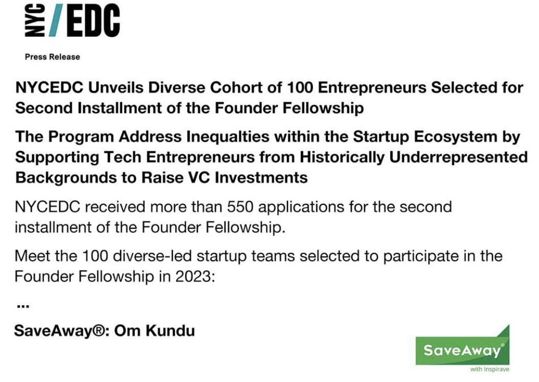 NYC EDC Founder Fellowship